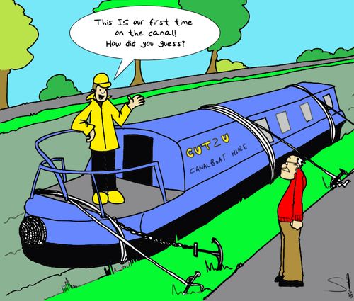'This IS our first time on the canal! How did you guess?'