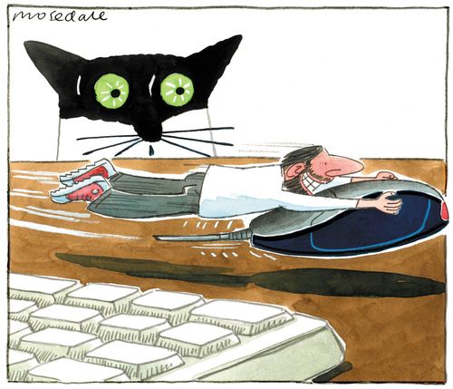 Taking a ride on a computer mouse