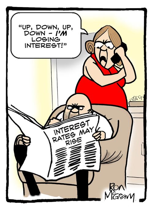 "Up, down, up, down - I'm losing interest!"