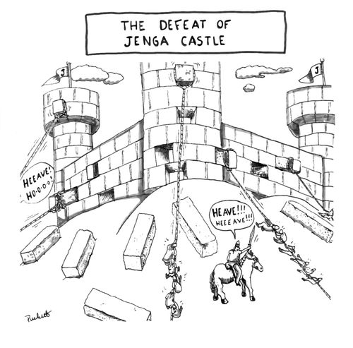 'The Defeat of Jenga Castle'. 