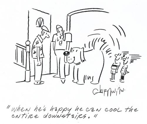 'When he's happy he can cool the entire downstairs.'
