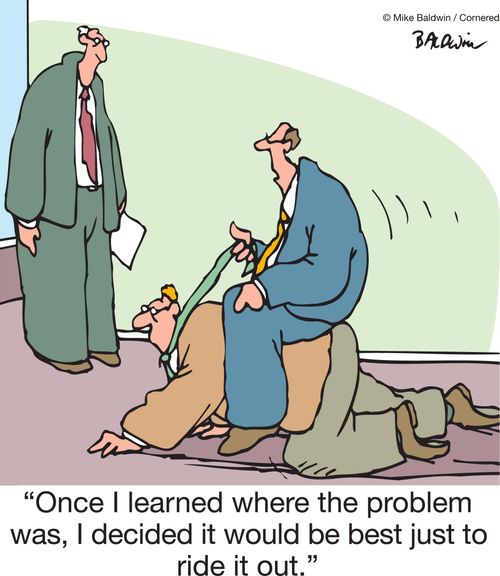 'Once I learned where the problem was, I decided it would be best just to ride it out.'