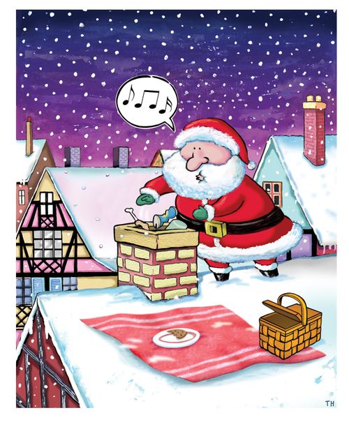 Santa takes a break.