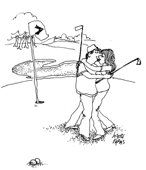 Smooching on the Golf Course.