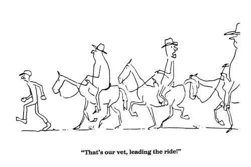 'That's our vet, leading the ride!'