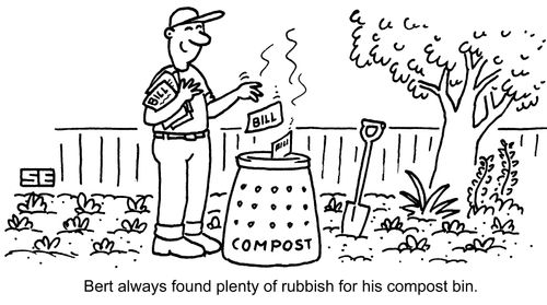 Bert always found plenty of rubbish for his compost bin