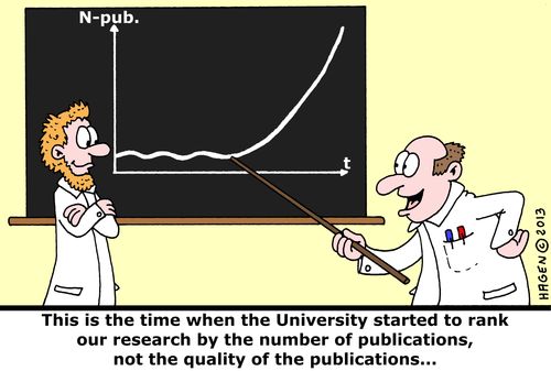 'This is the time when the University started to rank our research by the number of publications, not the quality of the publications...'