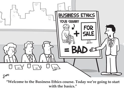 'Welcome to the Business Ethics course. Today we're going to start with the basics.'