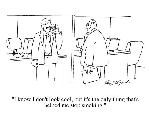 'I know I don't look cool, but it's the only thing that's helped me stop smoking.'