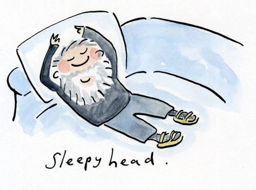 Sleepy head.
