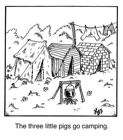'The three little pigs go camping'