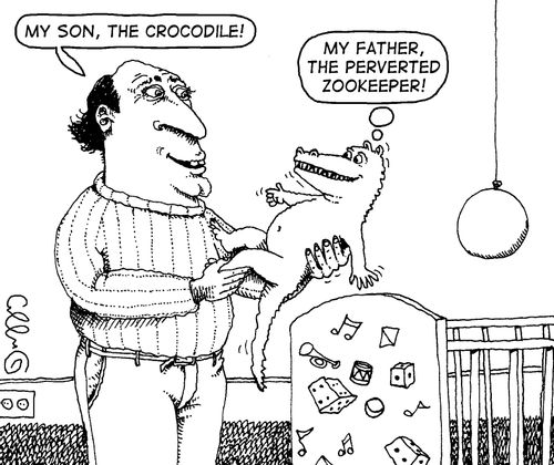 "My son, the crocodile!"
