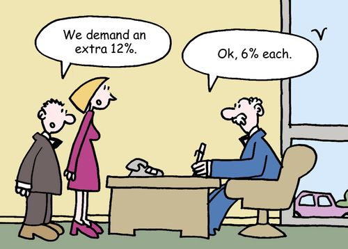 "We demand an extra 12%."