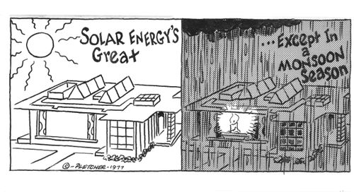 Solar energy's great----Except in a monsoon season.
