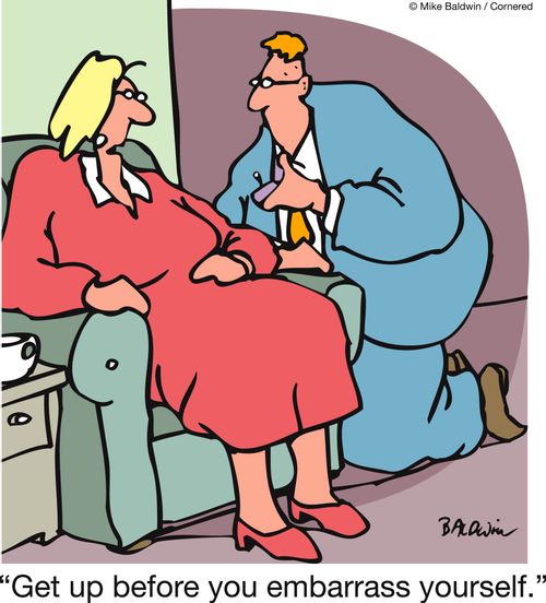 'Get up before you embarrass yourself.'