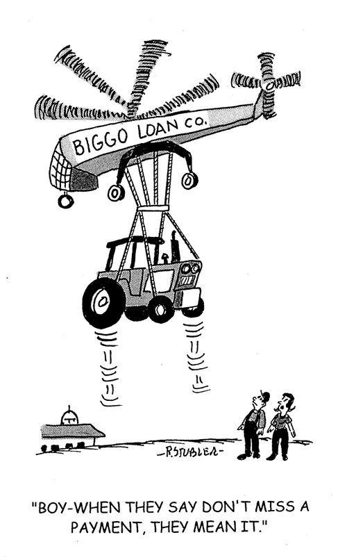 'Boy - when they say don't miss a payment,they mean it.'