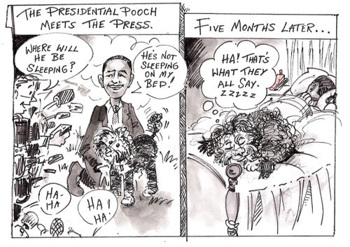 Presidential Pooch Meets The Press