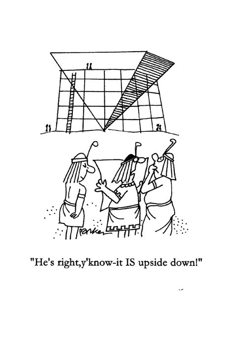 'He's right y'know-it IS upside down!'