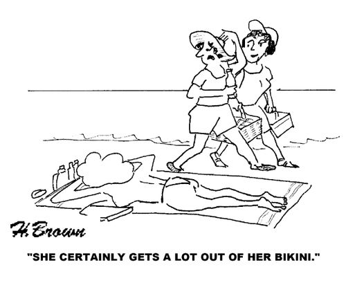 'She certainly gets a lot out of her bikini.'
