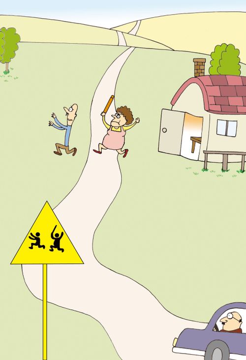 Road Sign for Domestic Violence