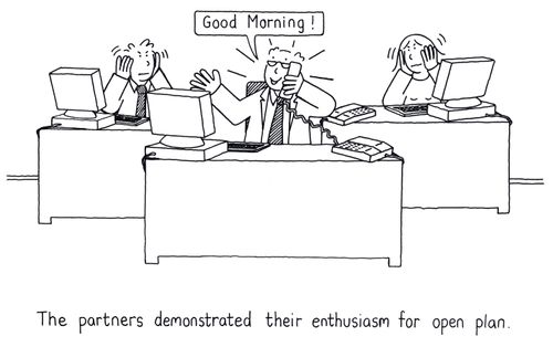 The partners demonstrated their enthusiasm for open plan.