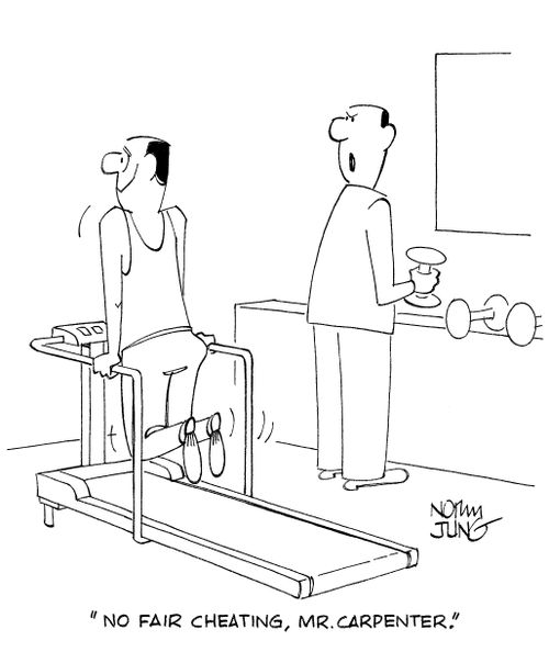 'No fair cheating, Mr. Carpenter.'