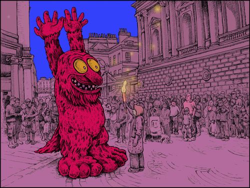 Monster in bath