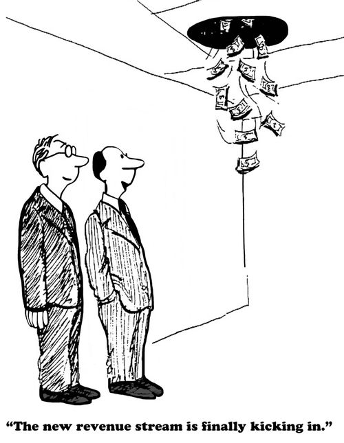 "The new revenue stream is finally kicking in."