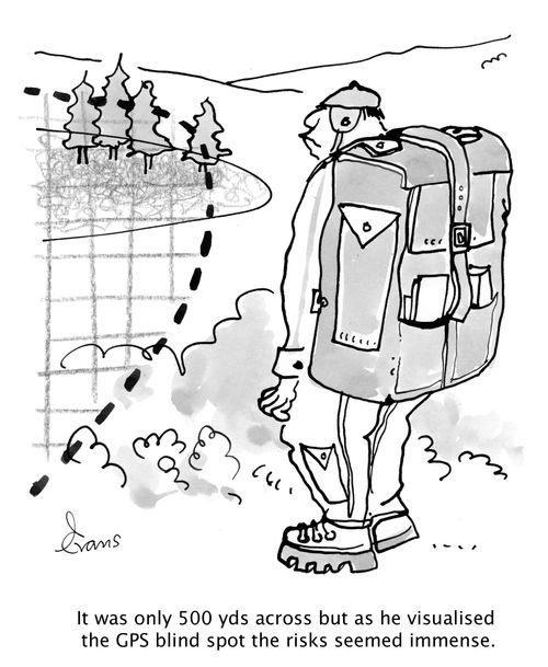 'It was only 500 yds across but as he visualised the GPS blind spot the risks seemed immense.'