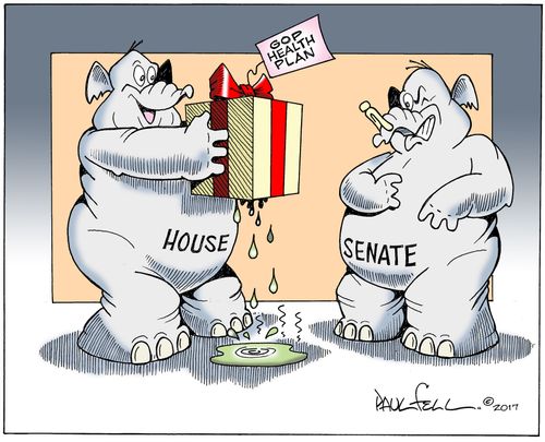 The House gives the Senate a leaking GOP health plan.