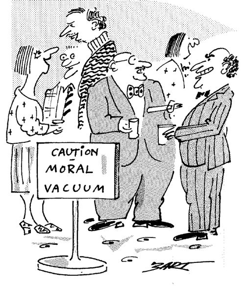 Caution - Moral Vacuum.