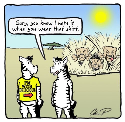 "Gary, you know I hate it when you wear that shirt."