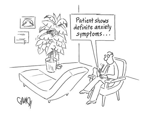"Patient shows definite anxiety symptoms..."