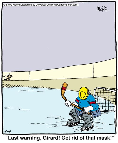 'Last warning, Girard! Get rid of that mask!'