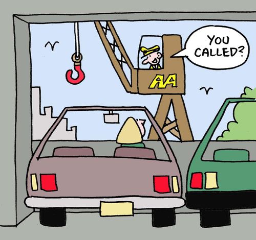 You called? (AA Man in a crane).