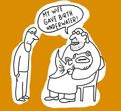 'My wife gave birth underwater!'