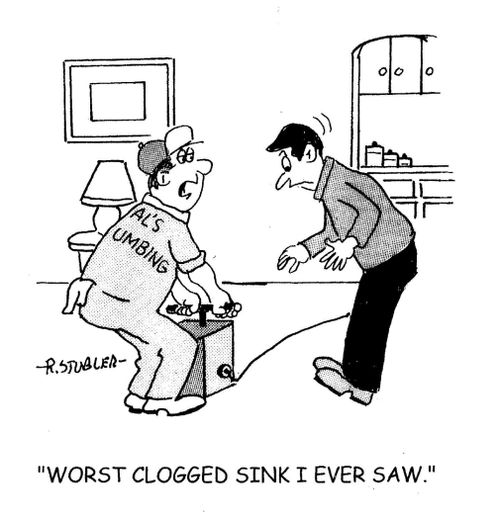 'Worst clogged sink I ever saw.'