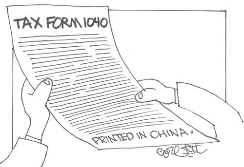 Tax Form 1040...printed in China.