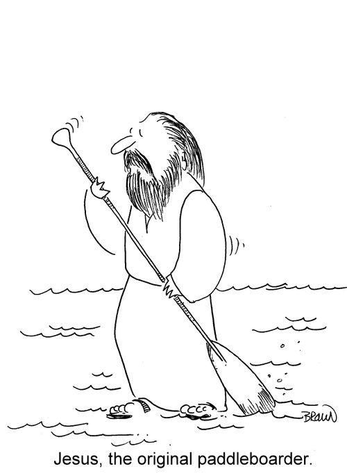 Jesus the original paddleboarder.