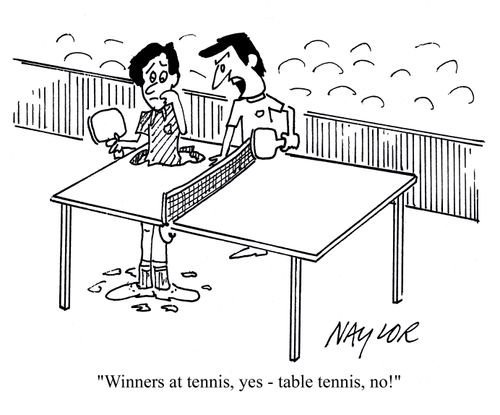 'Winners at tennis, yes - table tennis - no!'