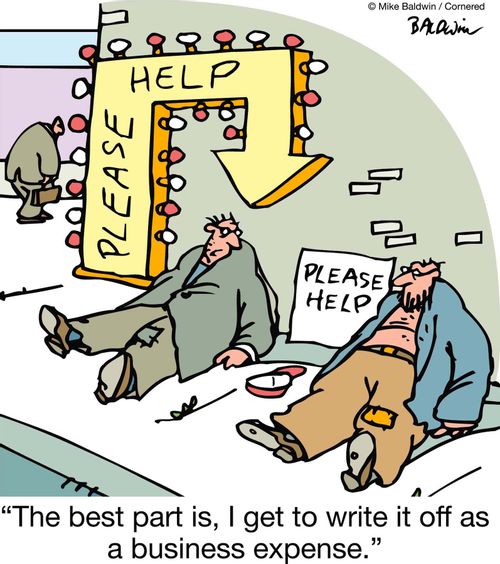 "The best part is, I get to write it off as a business expense."