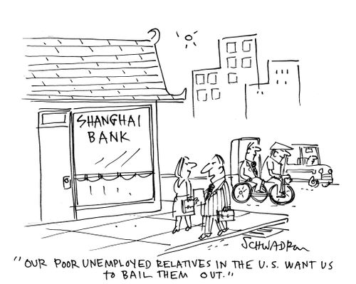 'Our poor unemployed relatives in the U.S. want us to bail them out.'