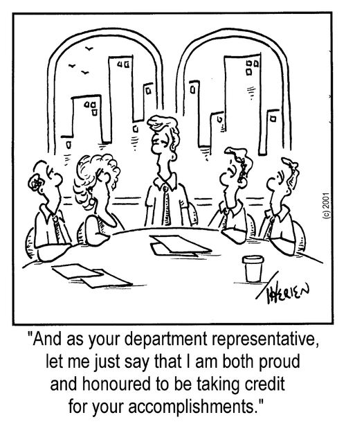 "...I am proud and honoured to be taking credit for your accomplishments."