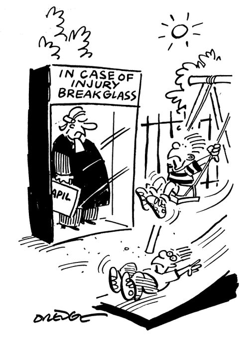 'In case of injury break glass.'