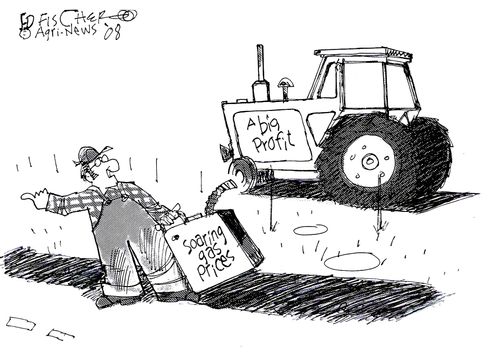 Soaring gas prices for farmers.
