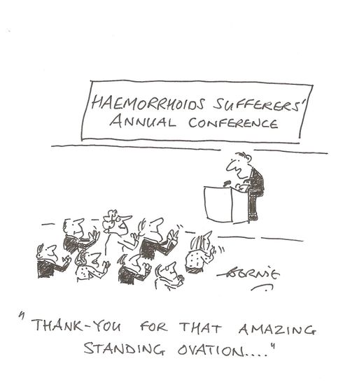 'Thank-you for that amazing standing ovation. . .'