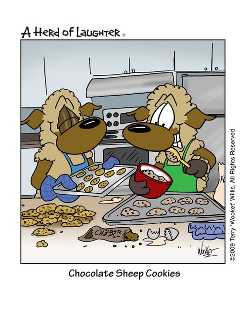 Chocolate Sheep Cookies.