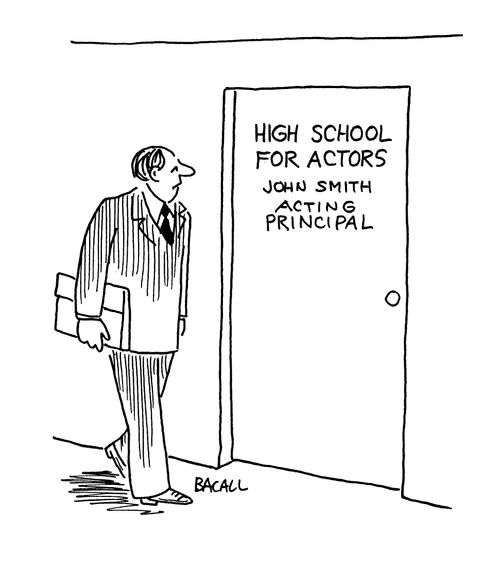 'High school for actors - John Smith - Acting principal'