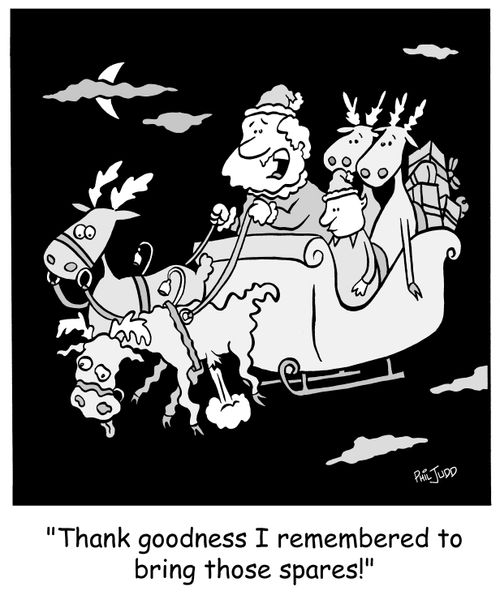 'Thank goodness I remembered to bring those spares!'