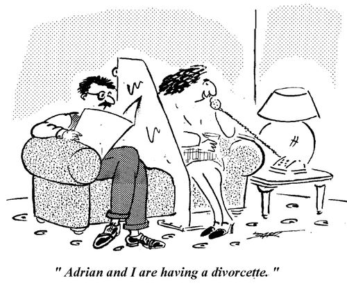 "Adrian and I are having a divorcette."